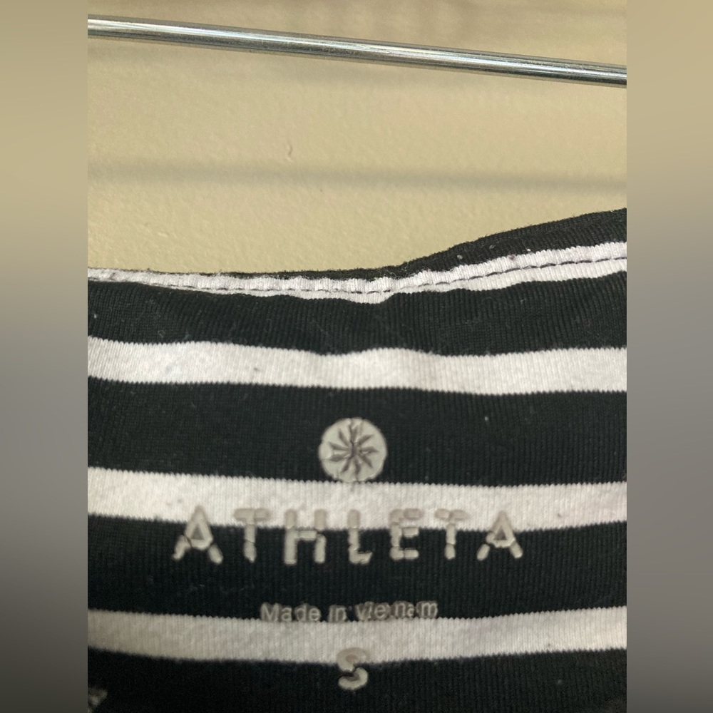 Athleta Black & White Low Rise Crop Capri Leggings S - Picture 6 of 6